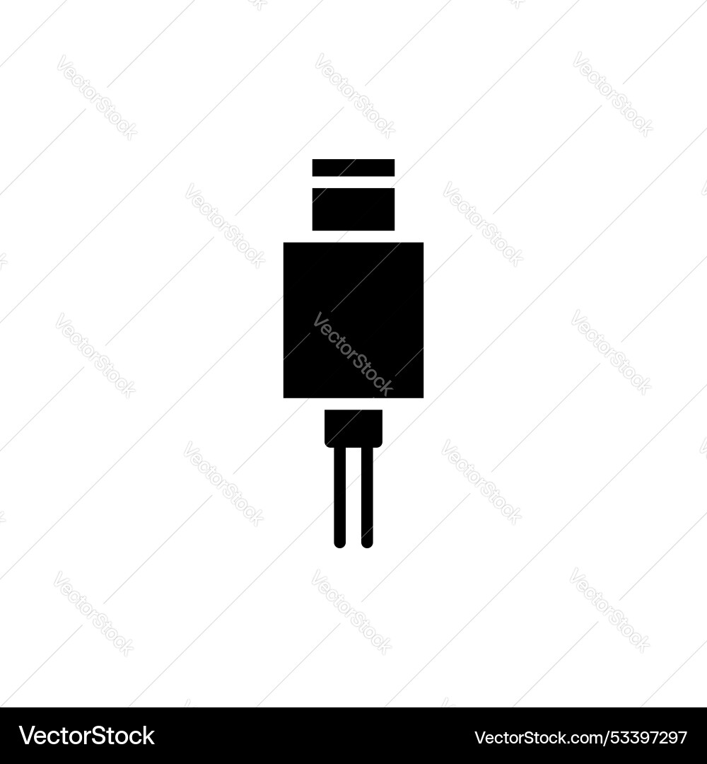 Usb type c line icon isolated on white background Usb type c line icon isolated on white background vector image