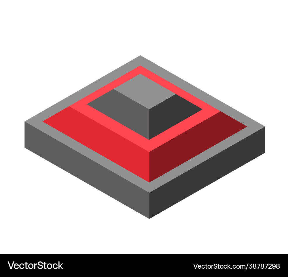 Abstract pyramid isometric logo object can Vector Image