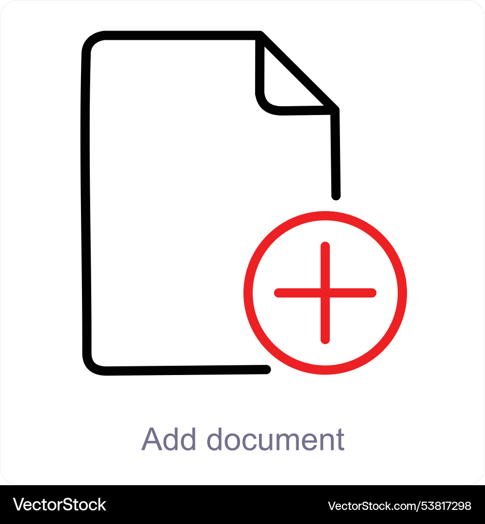 Add document Vector Image