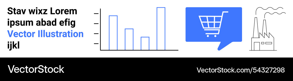 Data analytics with graphs e-commerce shopping Vector Image