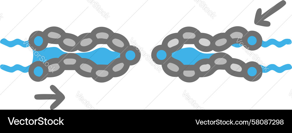 Dynamic Cyber Chain Flow Vector Image