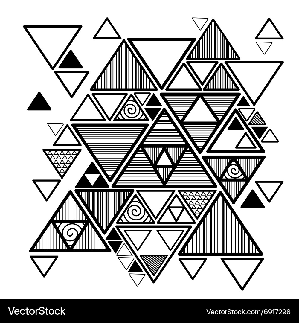 Hipster Triangle Pattern Vector Image