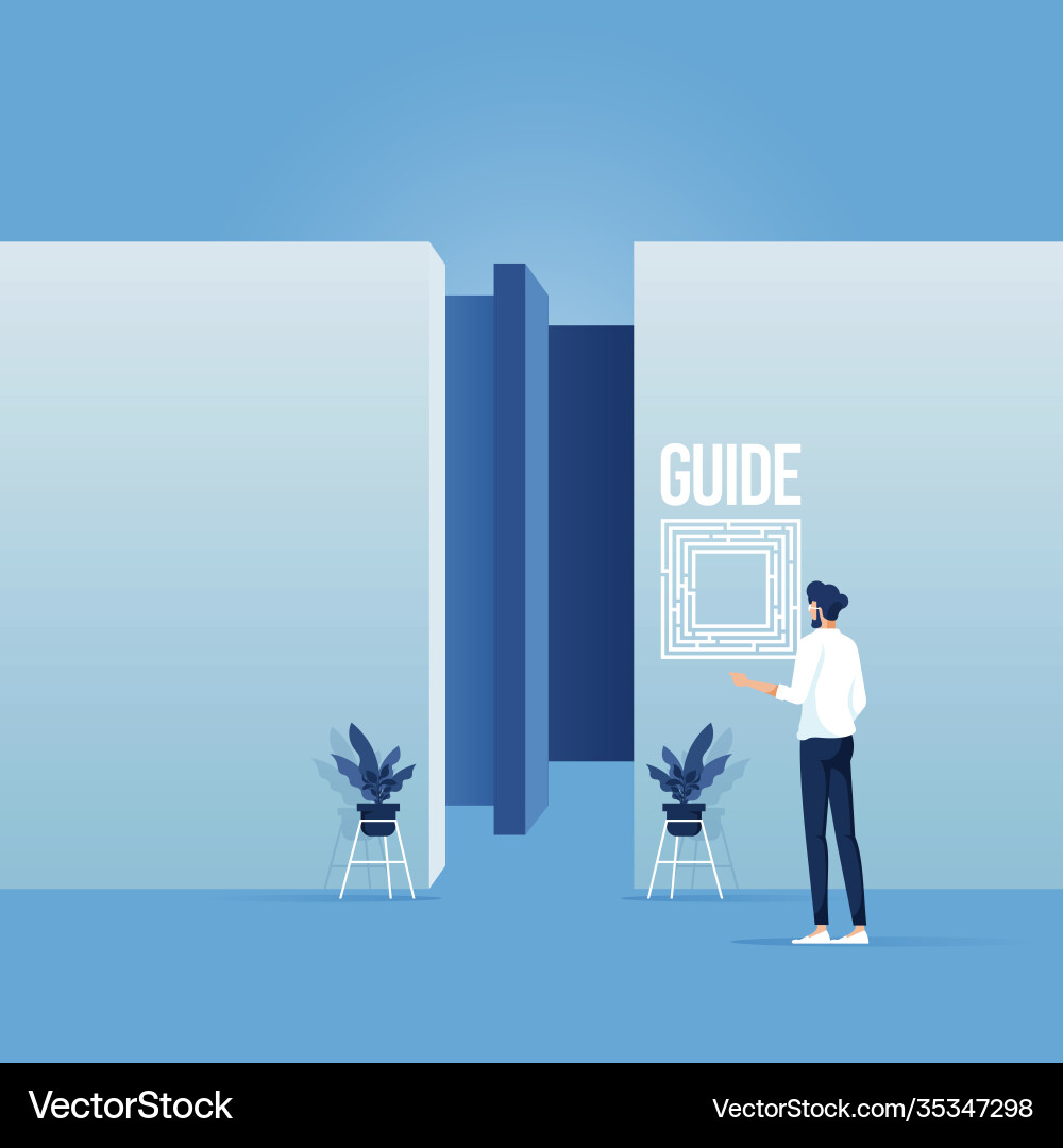 Lost in a complex maze-concept problem solving Lost in a complex maze-concept problem solving vector image