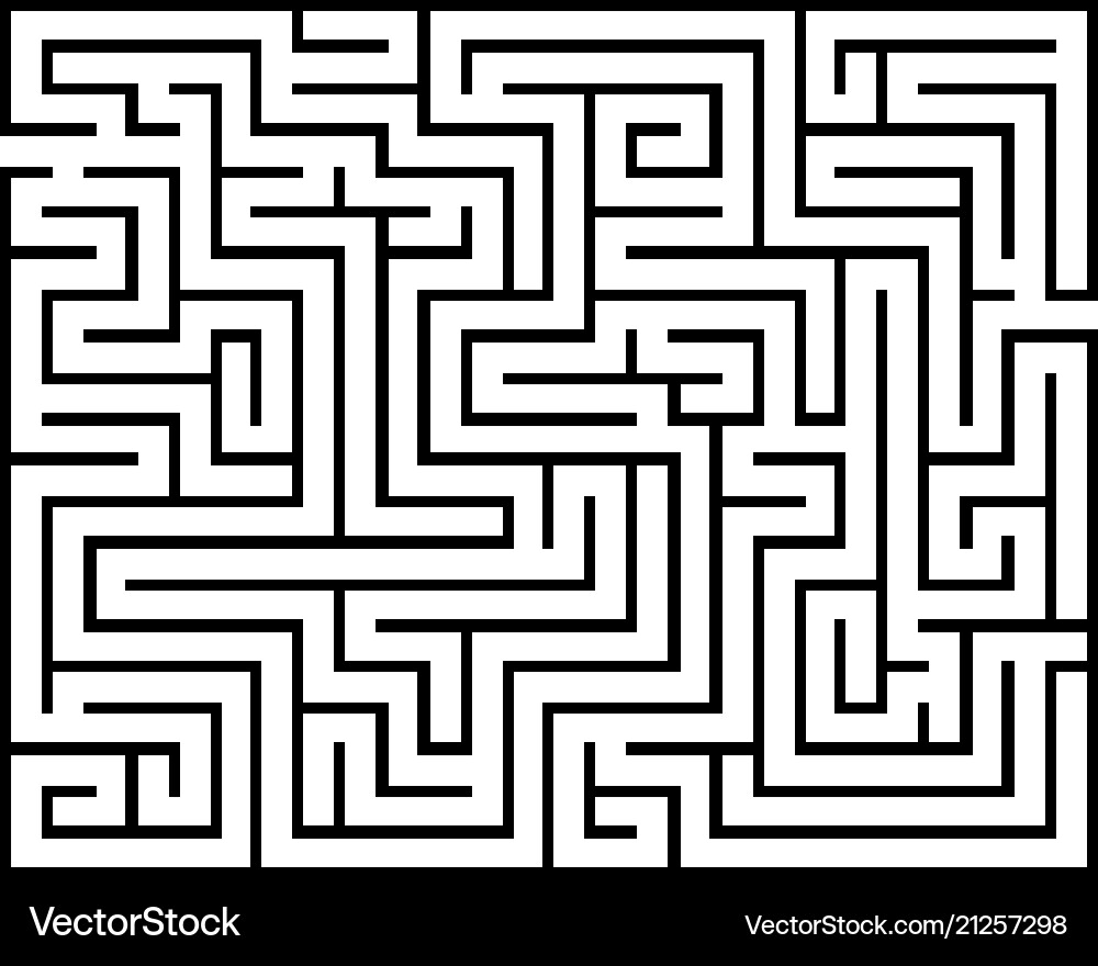 Rectangle maze isolated Vector Image