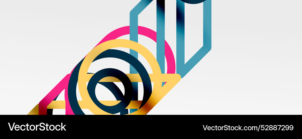 Abstract background - colorful circle lines Vector Image