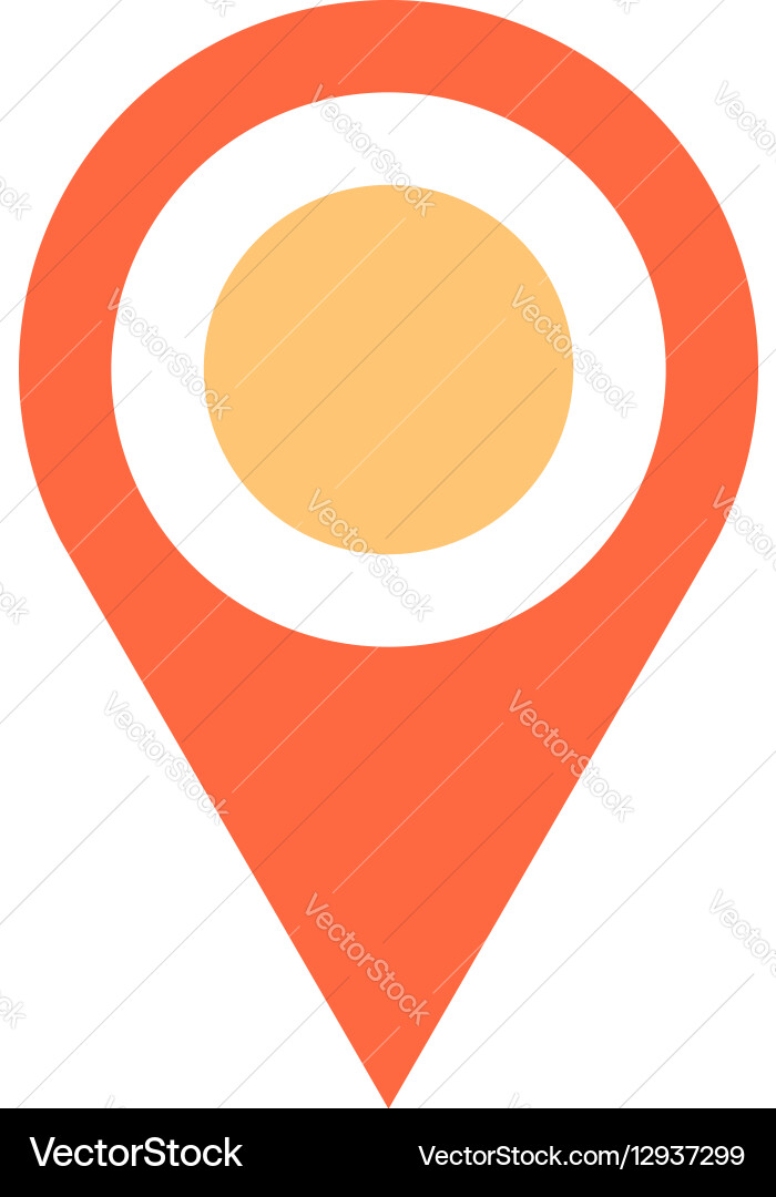 Map pin sign location icon marker point button vector image