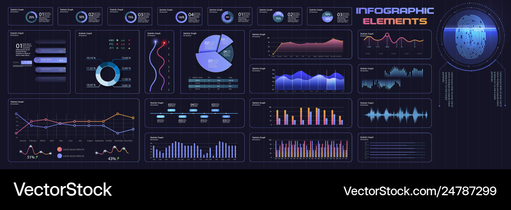 Modern Data & Analytics Interface vector image