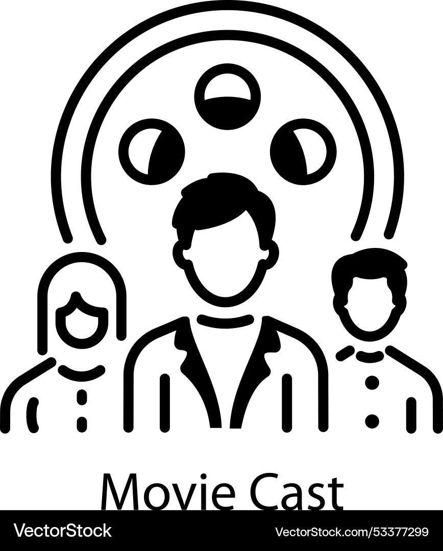 Movie cast Royalty Free Vector Image - VectorStock