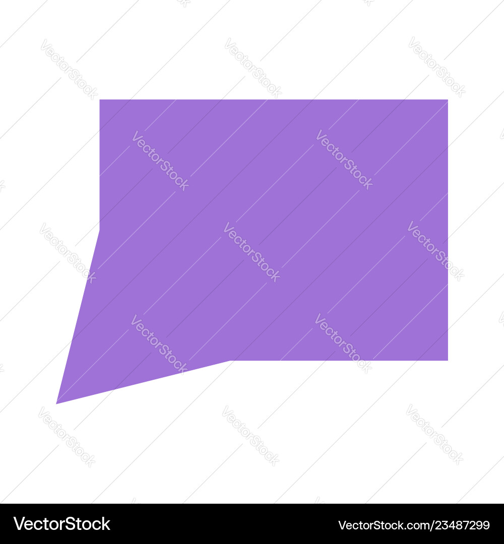 Rectangle blank speech bubble sign or empty map Rectangle blank speech bubble sign or empty map vector image