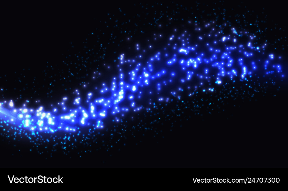 Abstract shiny blue color design wave element vector image