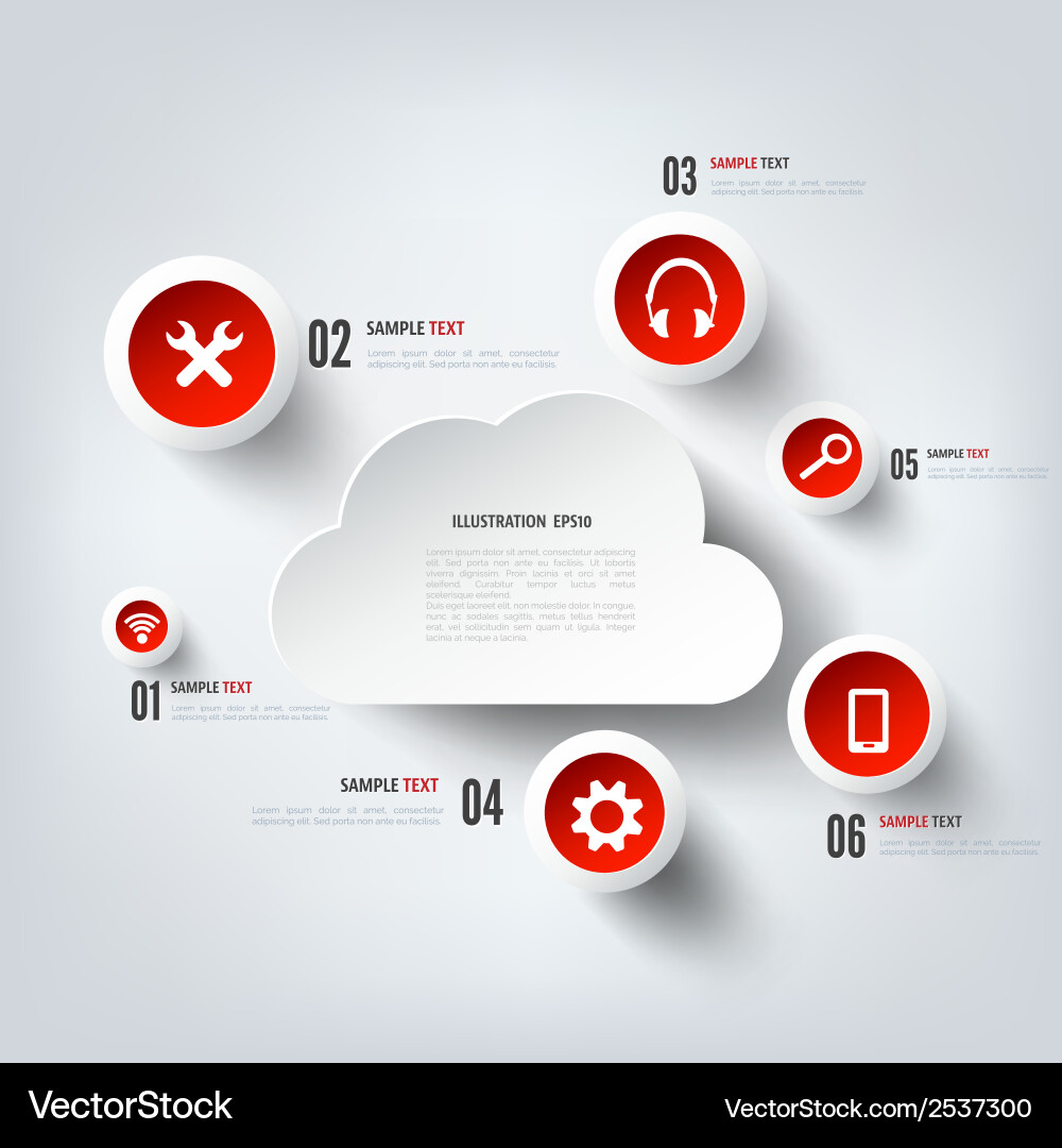 Cloud Computing & Web Icons vector image