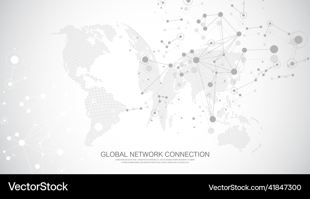 Globales Netzanschlusskonzept Social Globales Netzanschlusskonzept Social vektorbild