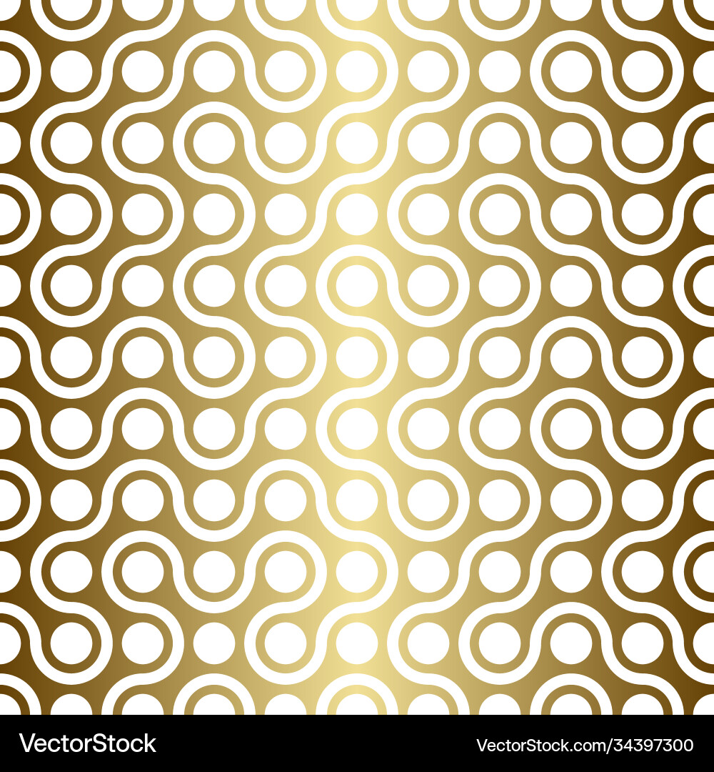 Golden Metaball Path Pattern Vector Image