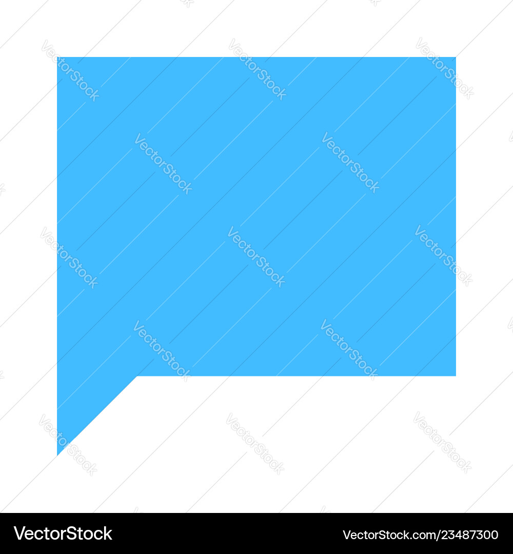 Rectangle blank speech bubble sign or empty map Rectangle blank speech bubble sign or empty map vector image