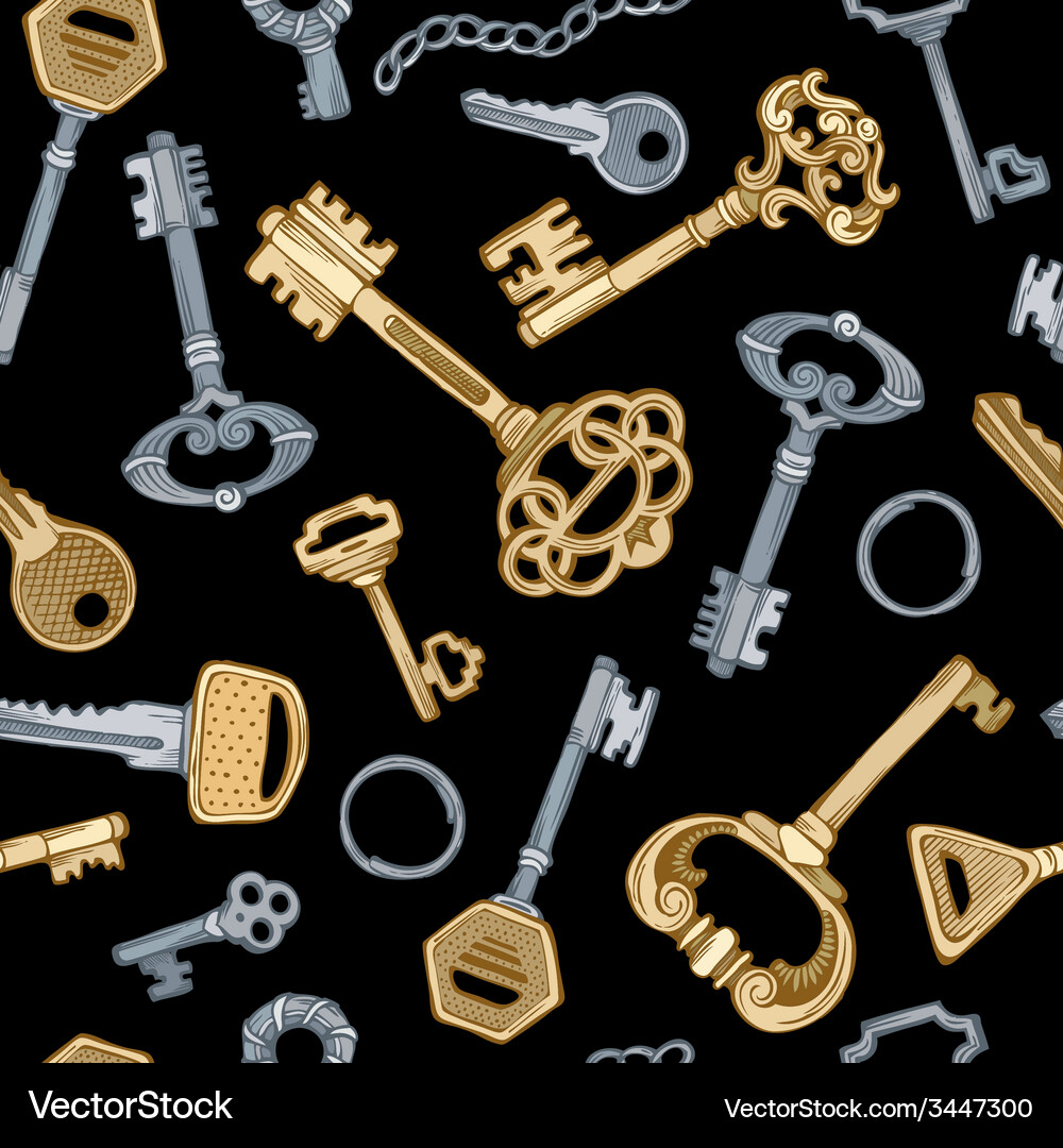 Seamless keys pattern Vector Image