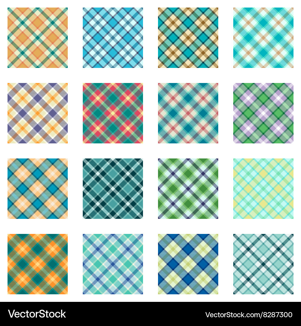 Tartan Pattern Collection vector image