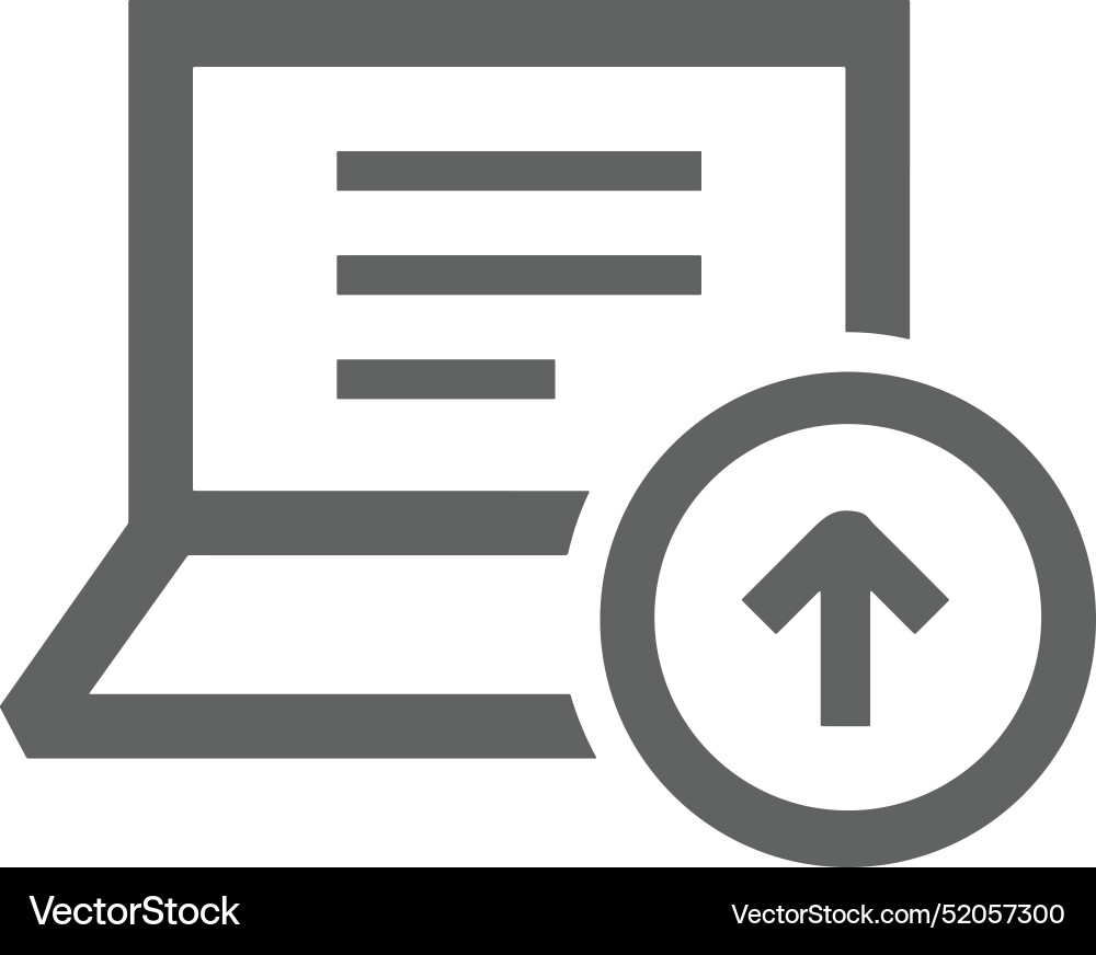 Upload outline icon symbol image Vector Image