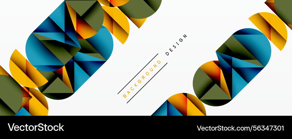 Abstract geometric shapes create dynamic Vector Image