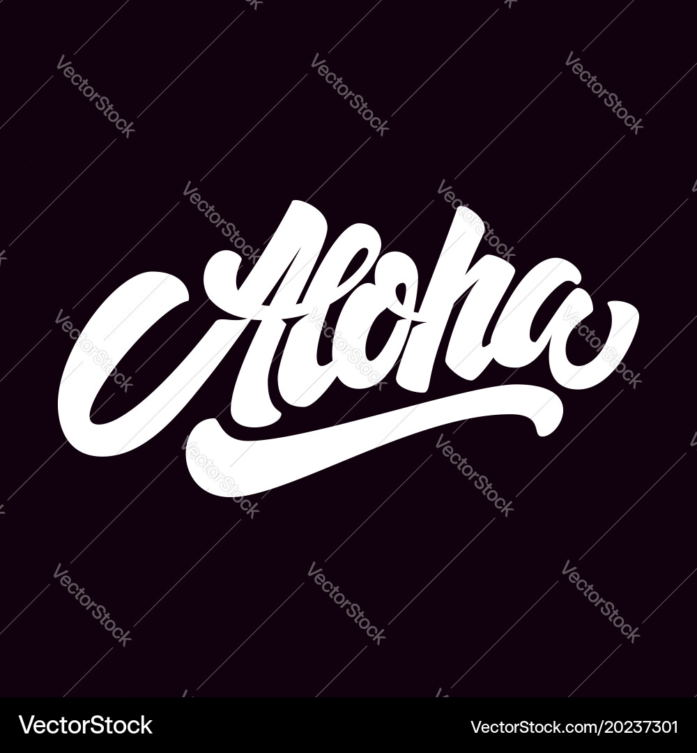 Aloha Script Typography vector image