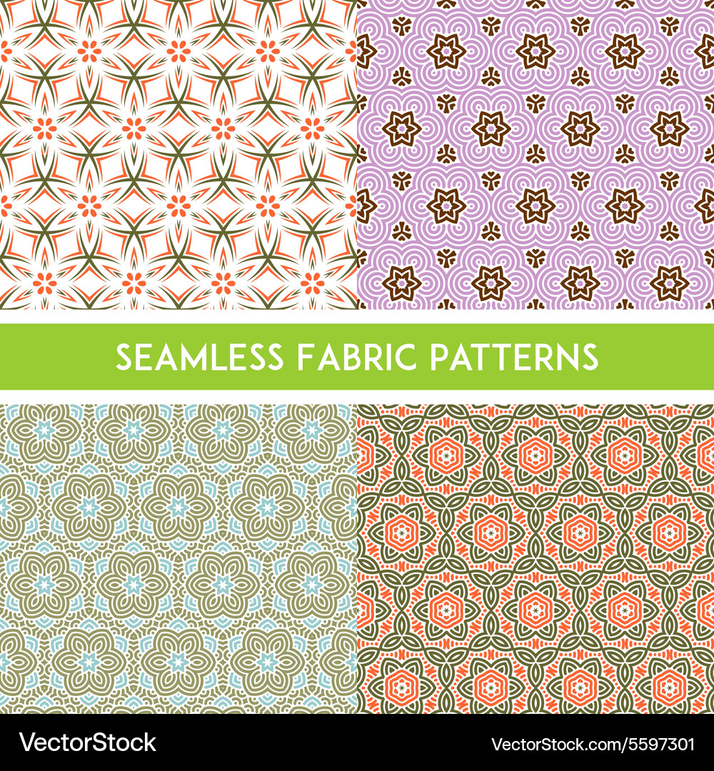 Fabric patterns Vector Image