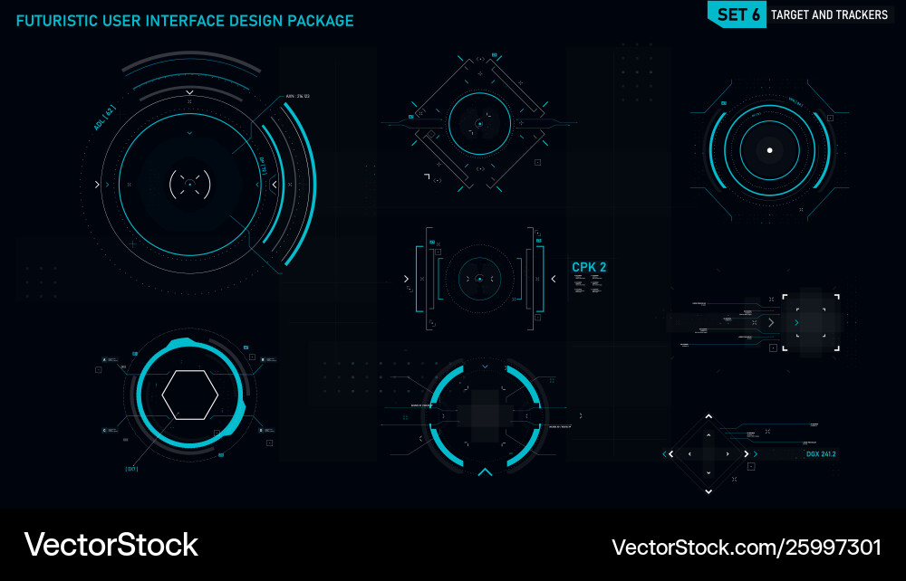 Futuristische Benutzeroberfläche Design Element Set 06 Futuristische Benutzeroberfläche Design Element Set 06 vektorbild
