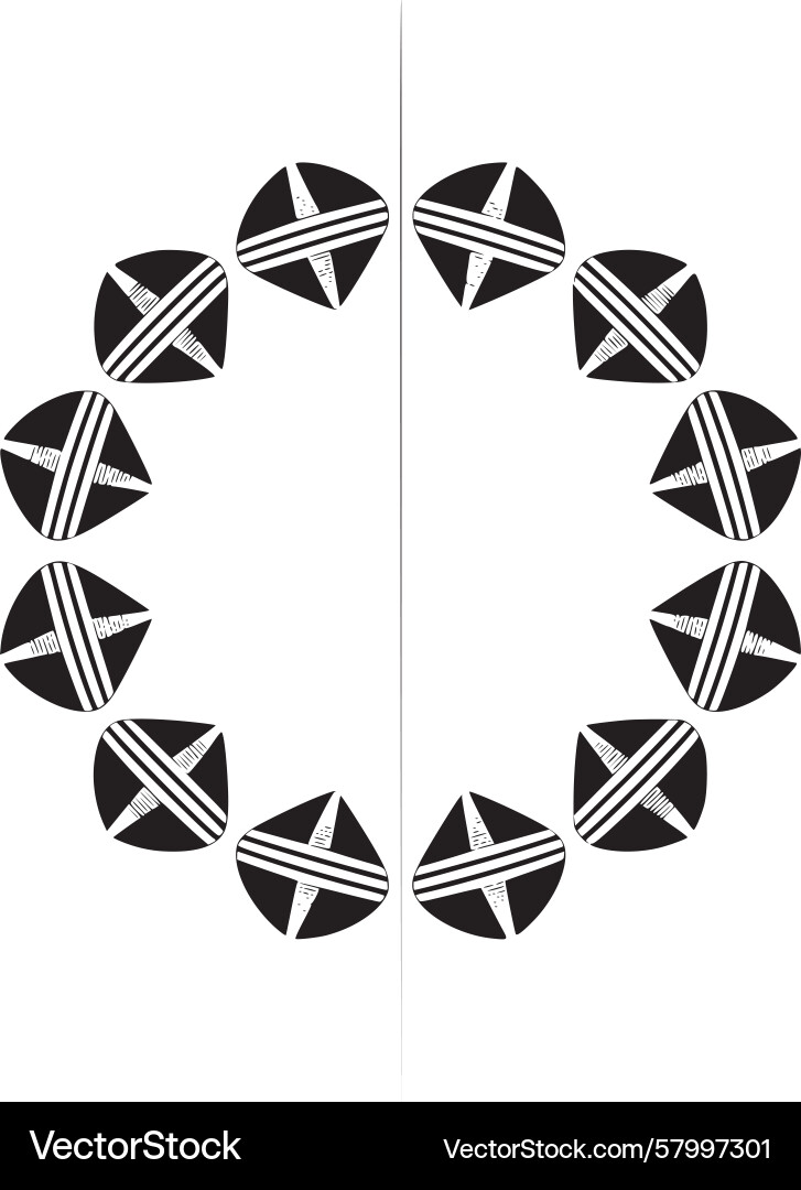 Interlocking Circle Pattern Vector Image