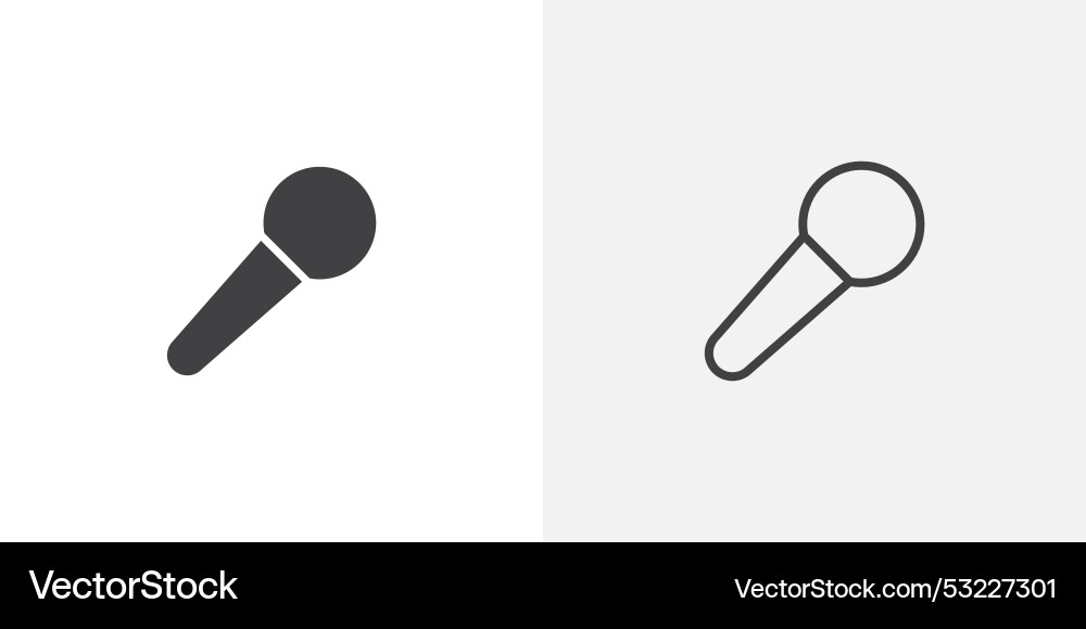 Microphone icon flat and simple set design Microphone icon flat and simple set design vector image