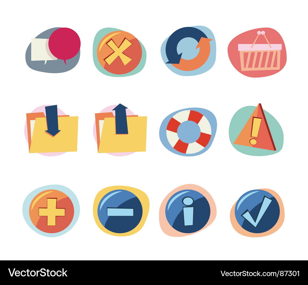 Modern Web Icons Vector Image
