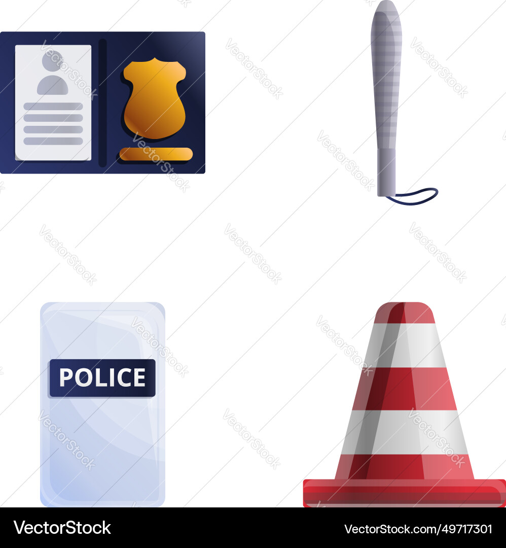 Professionelle Ausrüstung Icons Set Cartoon Professionelle Ausrüstung Icons Set Cartoon vektorbild