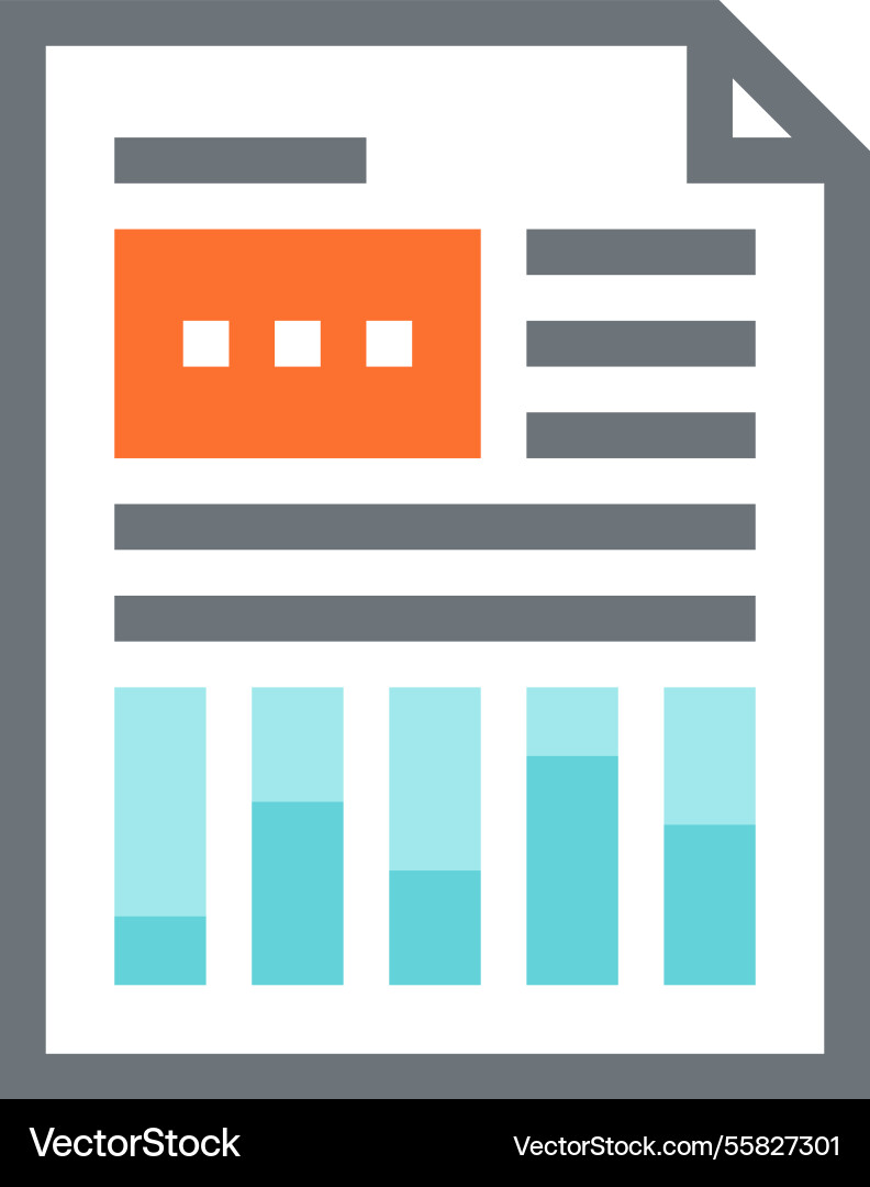 Report flat line web icon concept Report flat line web icon concept Vector Image