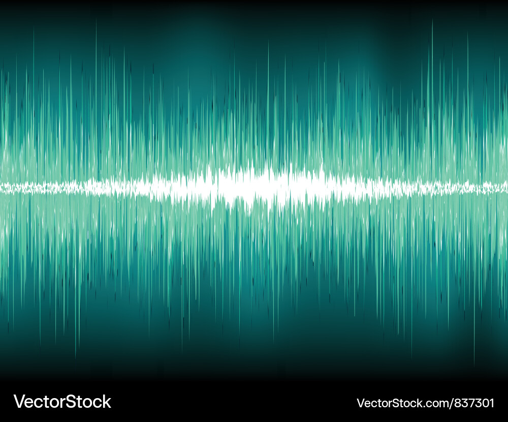 Sound waves oscillating background Vector Image