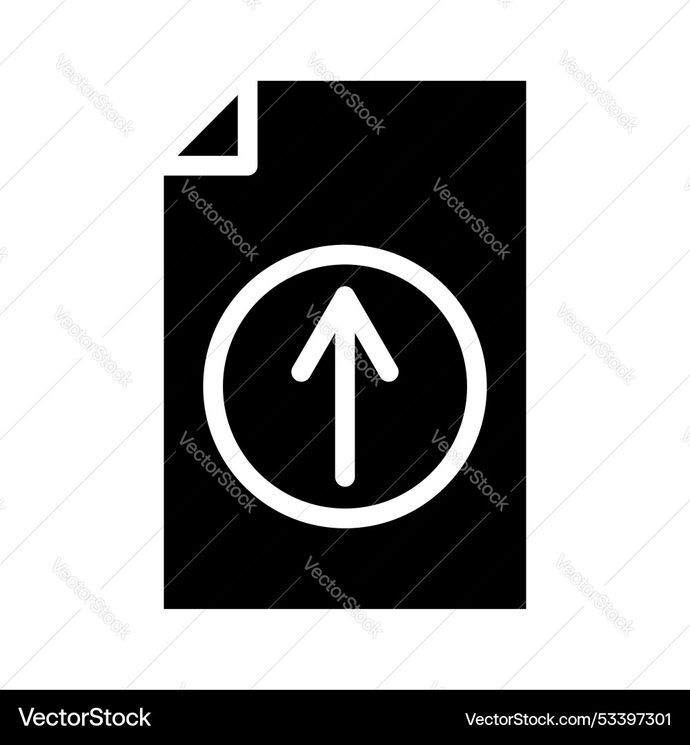 Upload file line icon isolated on white background Upload file line icon isolated on white background vector image