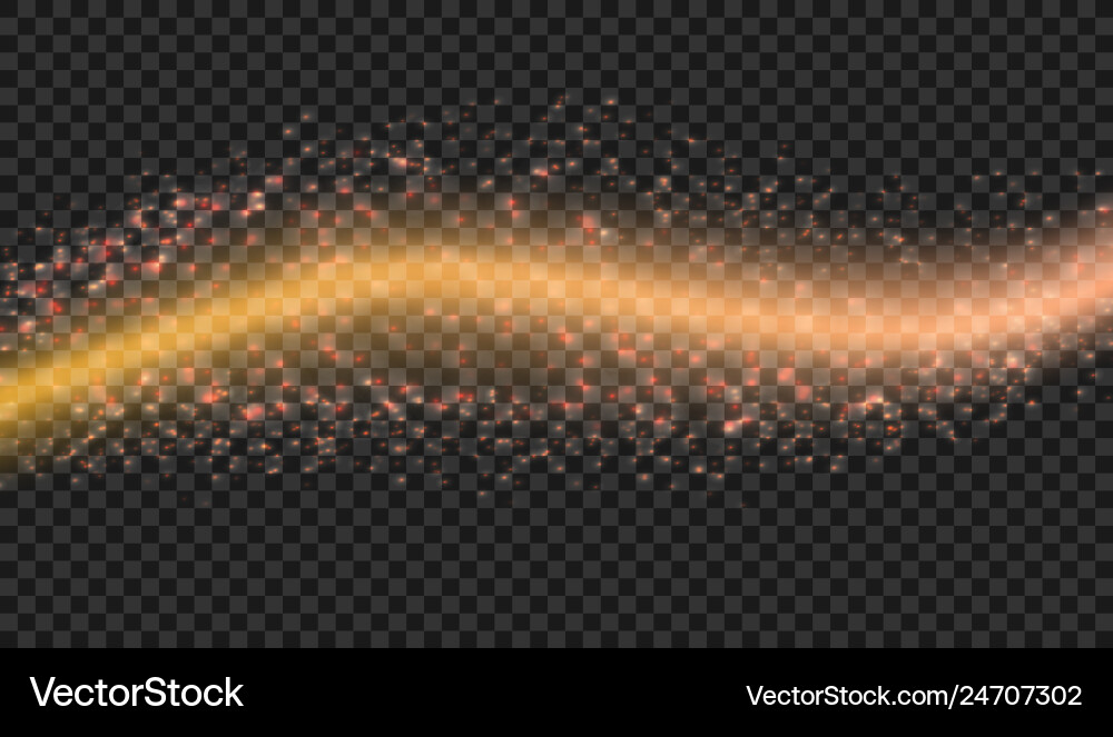 Abstract shiny color golden design wave element Vector Image