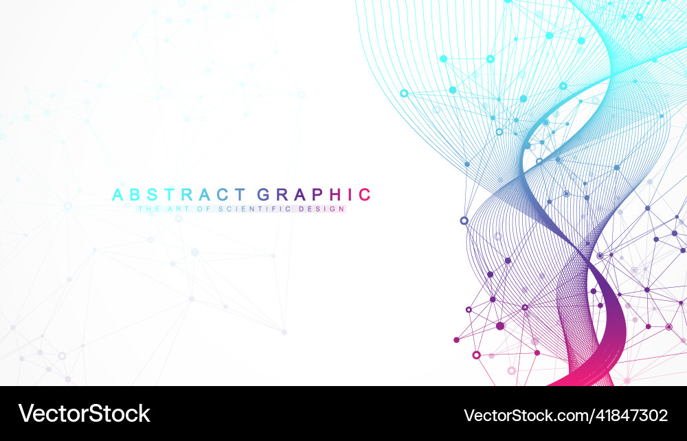 Digits abstract background with connected line Digits abstract background with connected line vector image