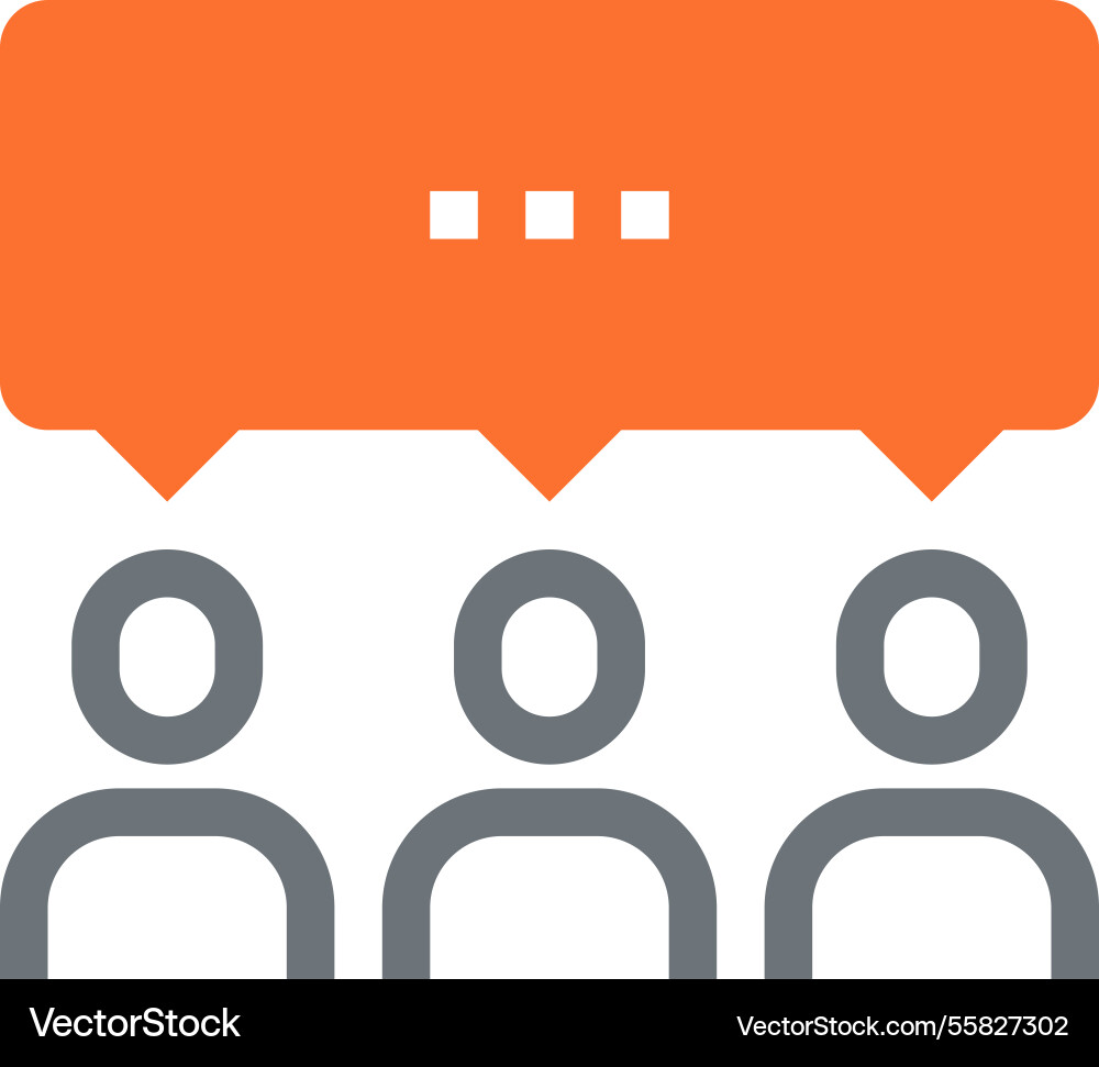 Message bubble flat line web icon concept Message bubble flat line web icon concept Vector Image