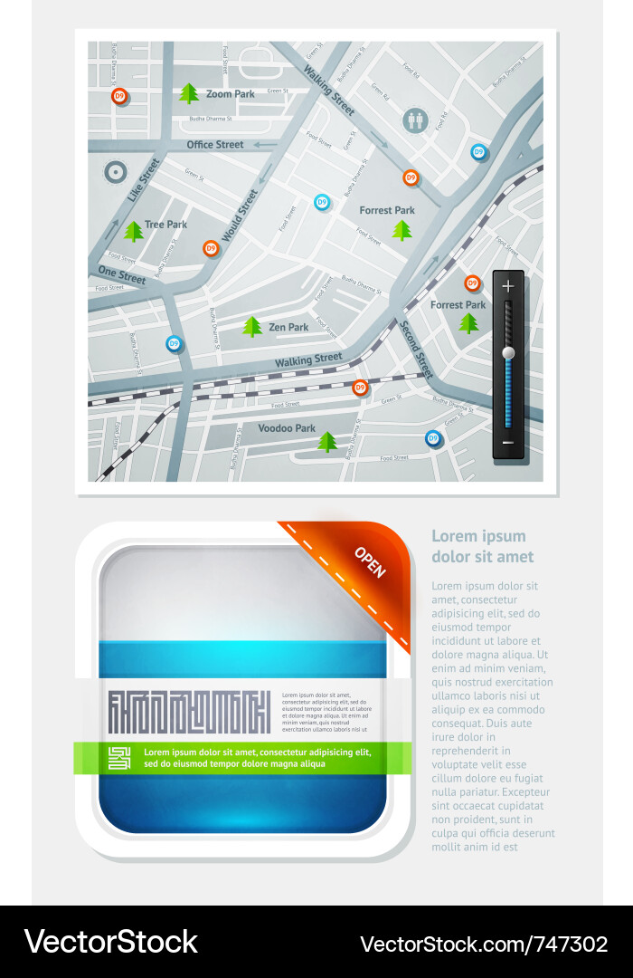 Modern Data Elements vector image