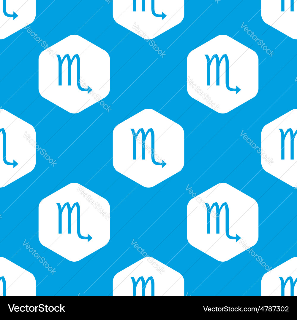 Scorpio hexagon pattern vector image