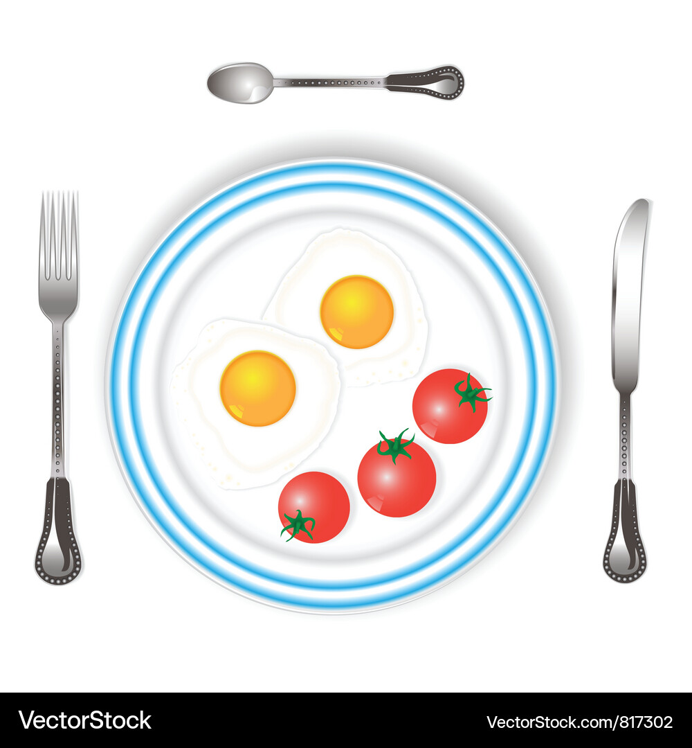 Scrambled eggs Vector Image