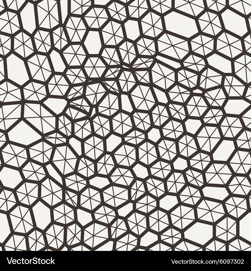 Seamless pattern in a grid polygons Vector Image