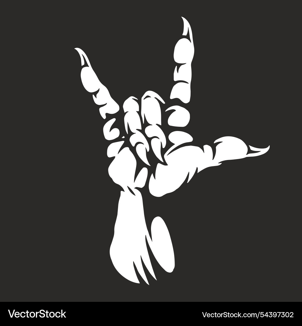 Skeleton Hand machen eine Rock- und Rollengeste Skeleton Hand machen eine Rock- und Rollengeste vektorbild