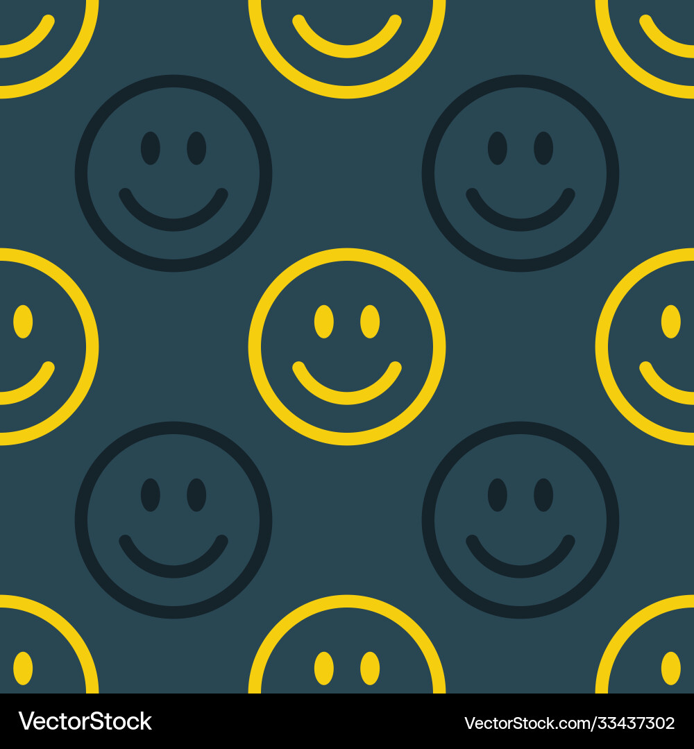 Smiling Faces Pattern vector image
