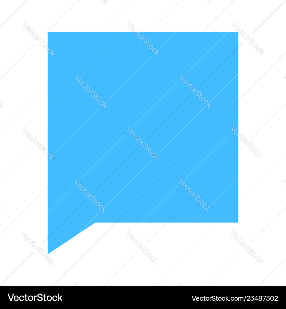 Square blank speech bubble sign or empty map pin Square blank speech bubble sign or empty map pin vector image