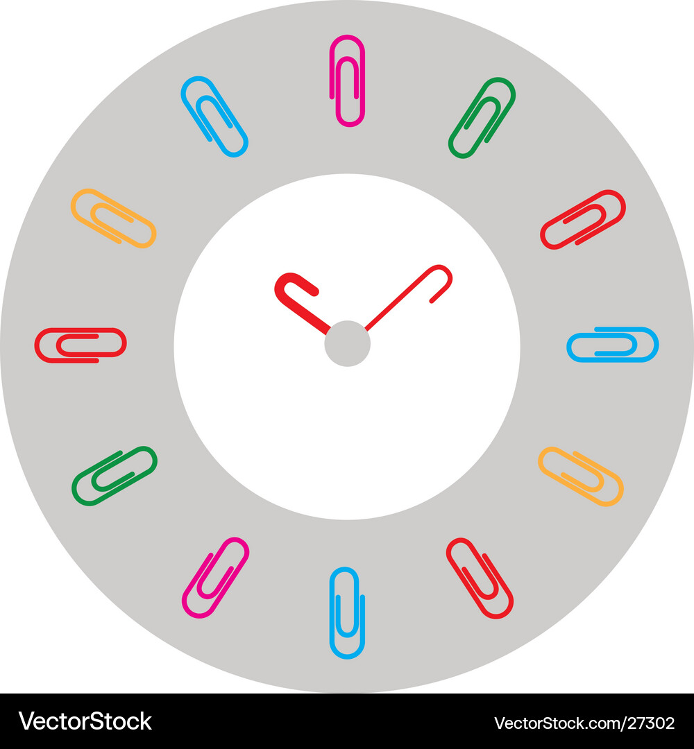 Watch paper clip Vector Image