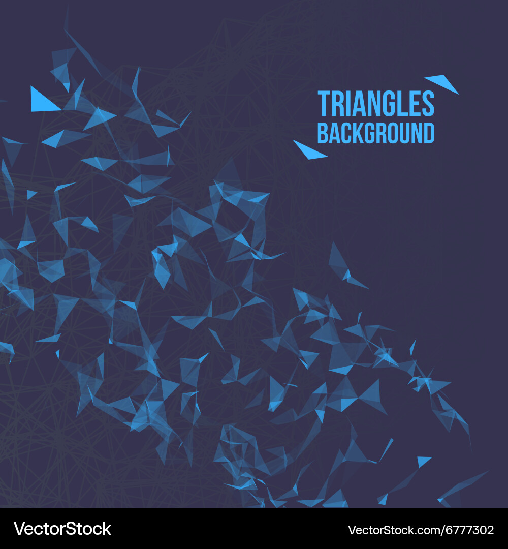 Wireframe polygonal background abstract form Vector Image
