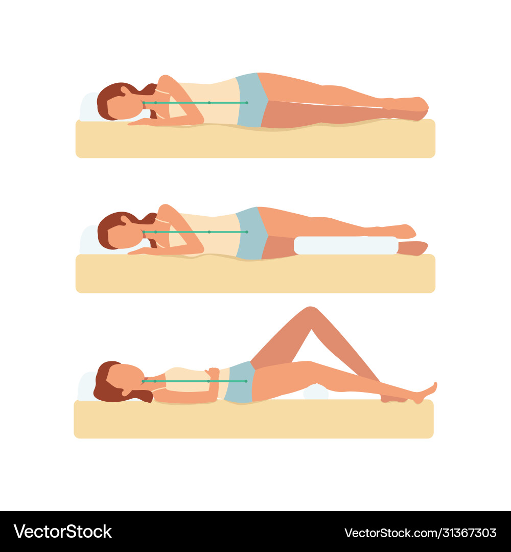 Set Position Cartoon A set correct and right positions postures Vector Image