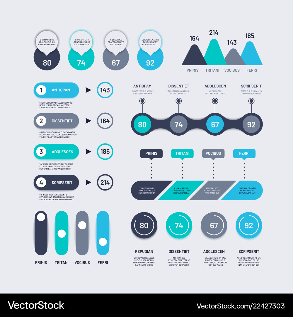 Business Infographic Elements vector image
