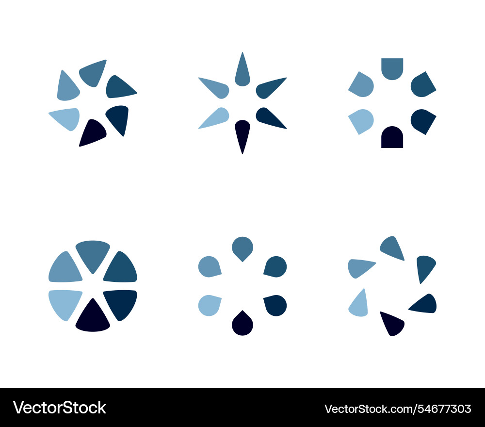 Collection loading bar status icon set of loaded vector image