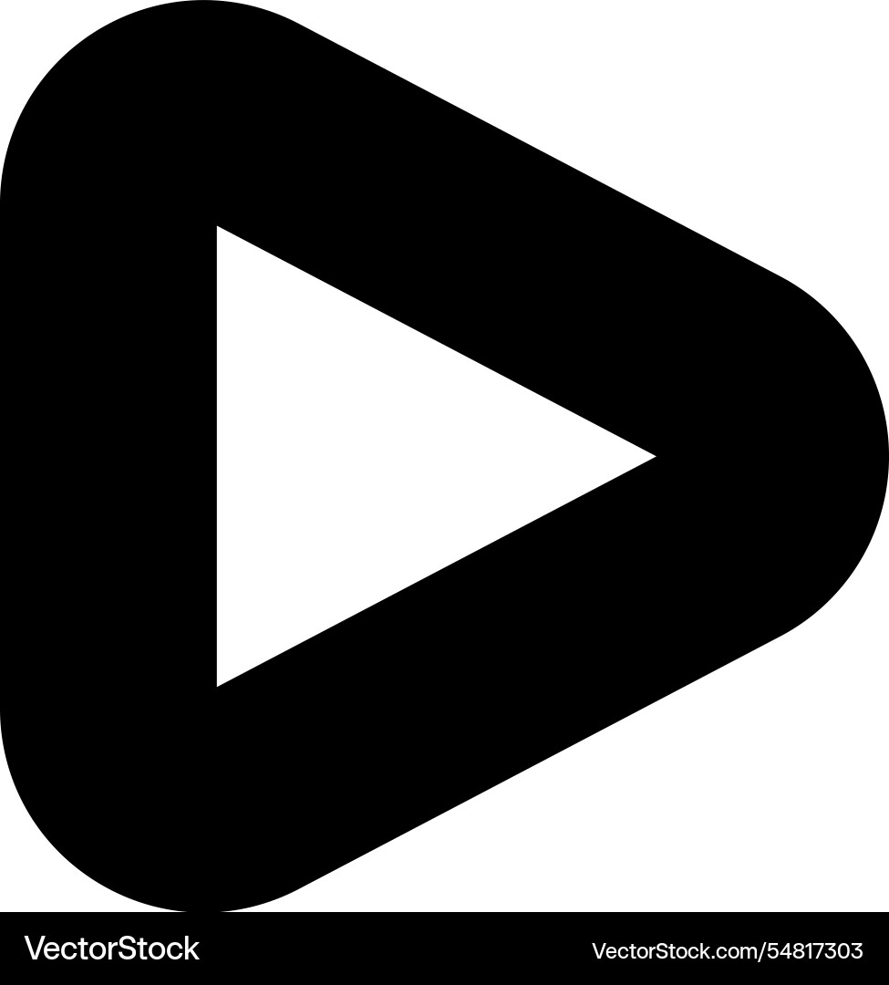 Simple black play button pointing to the right Simple black play button pointing to the right vector image