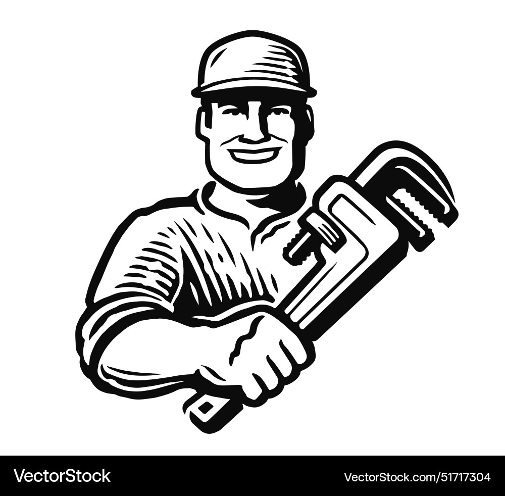 Arbeiten Klempner mit Klempnerschlüsselservice Arbeiten Klempner mit Klempnerschlüsselservice vektorbild