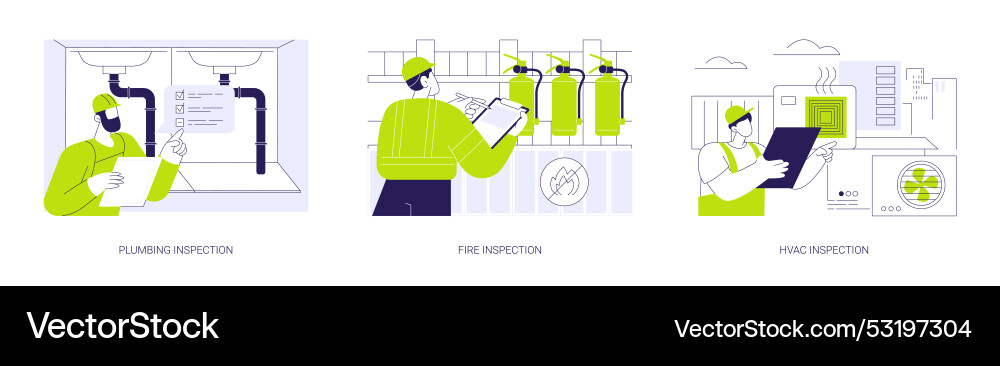 Building utilities inspections abstract concept Building utilities inspections abstract concept Vector Image